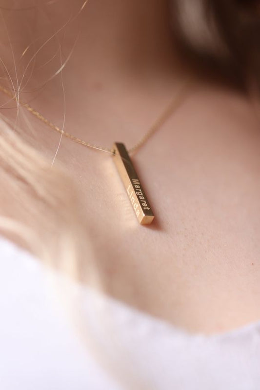 PERSONALISED BAR PENDANT NECKLACE