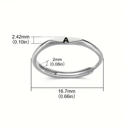 Initial Letter Pattern Thin Band Elegant Ring(BUY 1 GET 1 FREE)