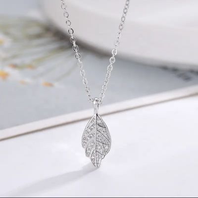 14K Gold Plated Leaf Shape Necklace Fashion Gift for Women