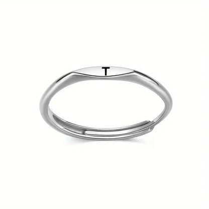 Initial Letter Pattern Thin Band Elegant Ring(BUY 1 GET 1 FREE)