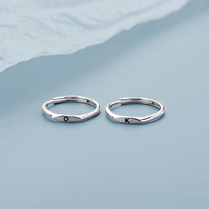 Initial Letter Pattern Thin Band Elegant Ring(BUY 1 GET 1 FREE)