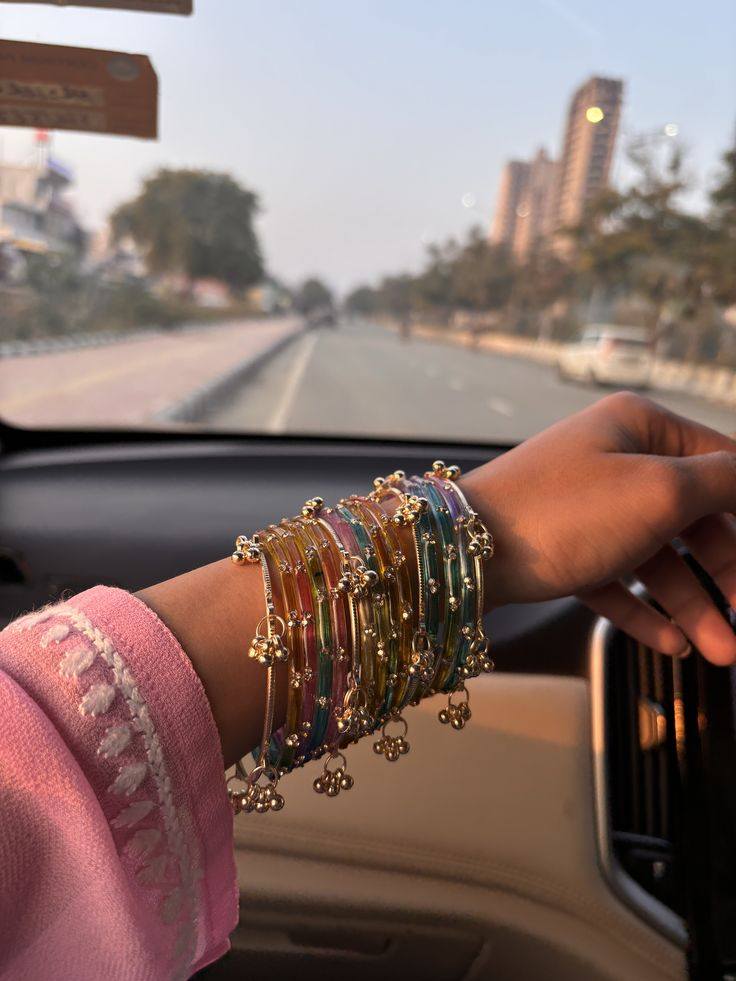 Raindrop Original Kashmiri Glass Bangles Set