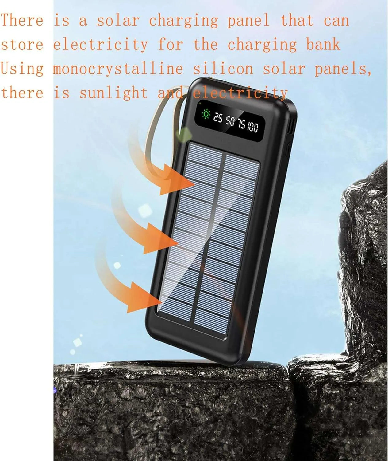 Q-TECH Q113 10000mAh Solar Charging Powerbank