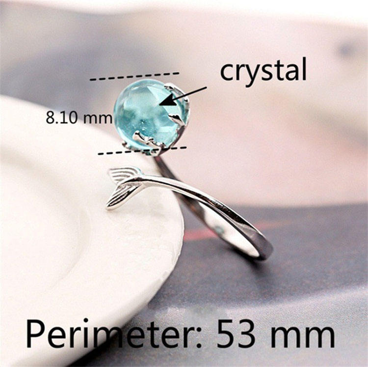 Mermaid Blue Crystal Ring