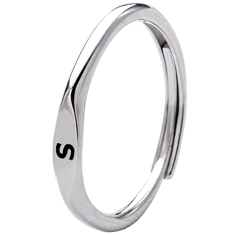 Initial Letter Pattern Thin Band Elegant Ring(BUY 1 GET 1 FREE)