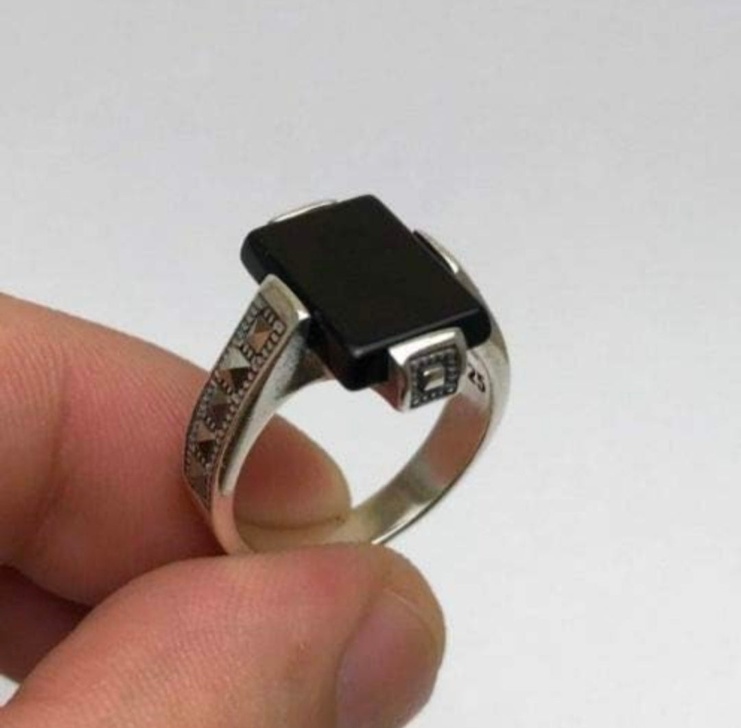 Turkish Black Onyx Men's Ring