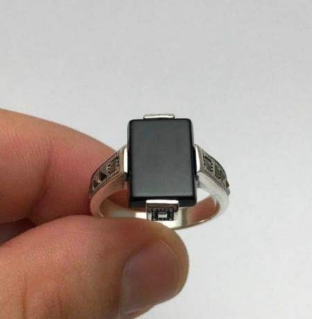 Turkish Black Onyx Men's Ring
