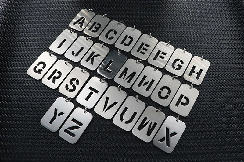 Hollow Letter Necklace Men's Hip Hop Stainless Pendant Necklace