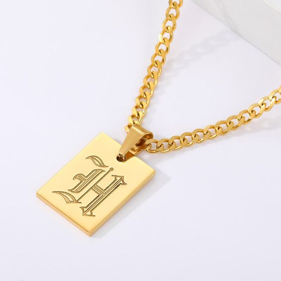 Initial Letter Pendant Necklace