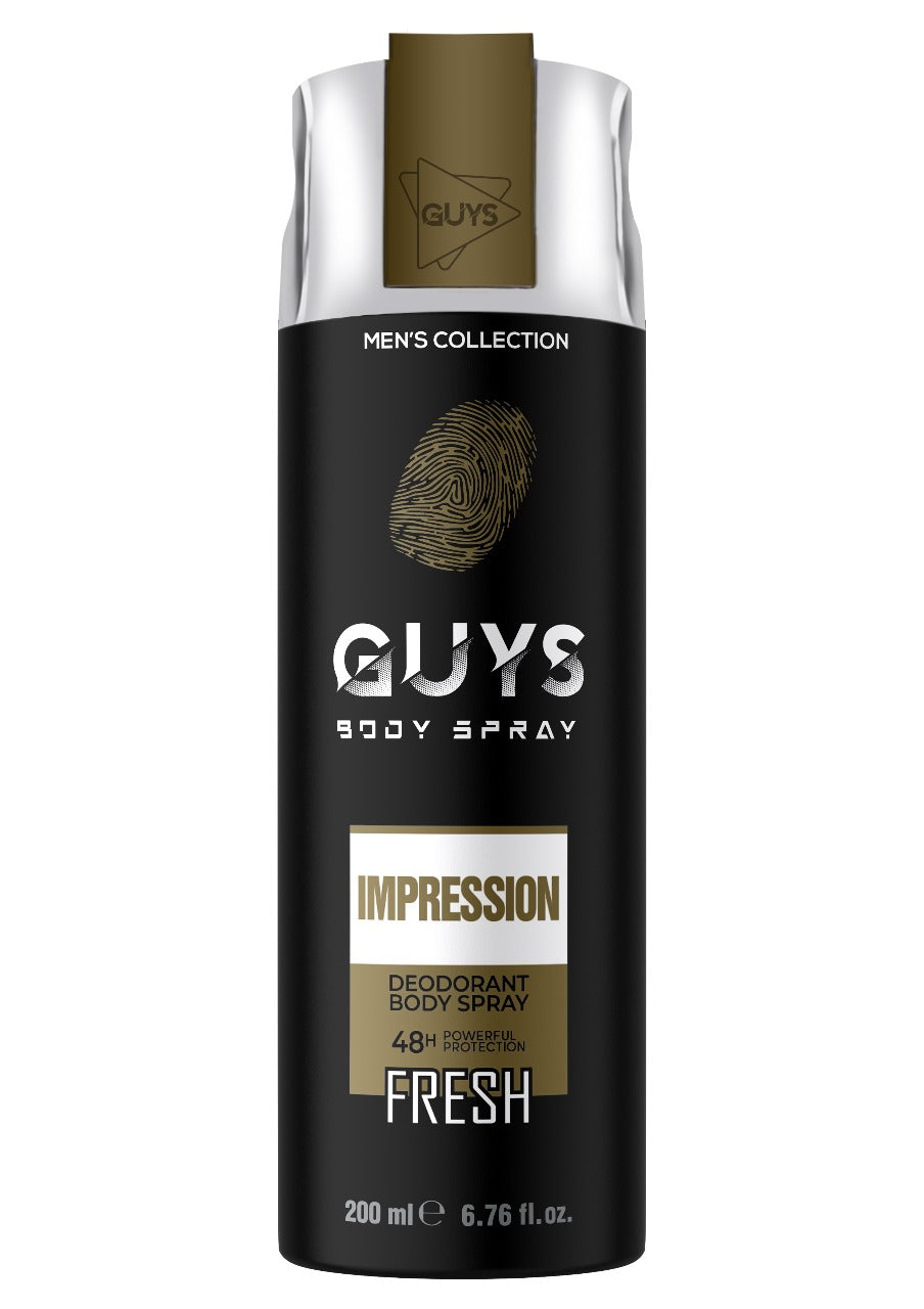 GUYS Deodorant Body Spray (Powered by Perfect) IMPRESSION Pack Of One