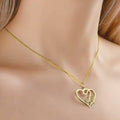 Heart Necklace 15 Gold