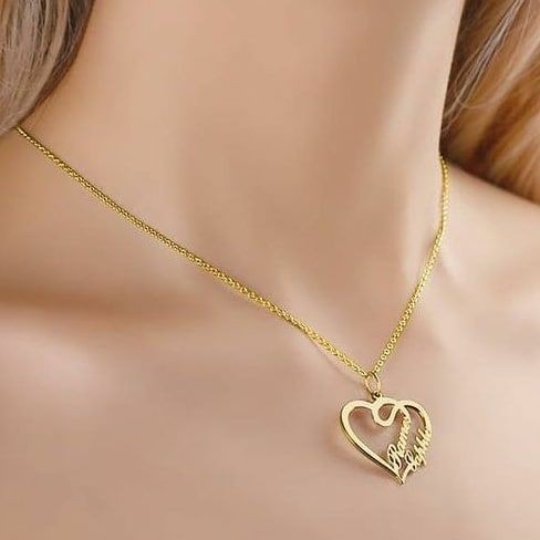 Heart Necklace 15 Gold