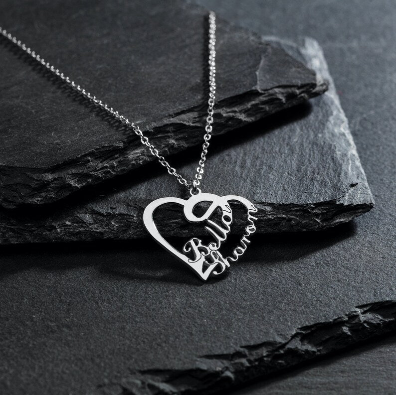 CUSTOMIZE HEART NAME NECKLACE