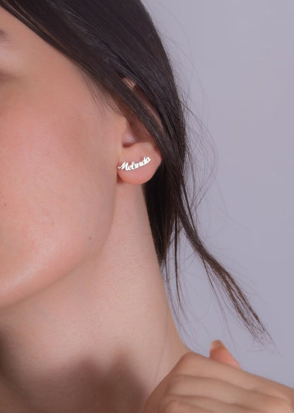 Name Earrings - Minimalist Earrings