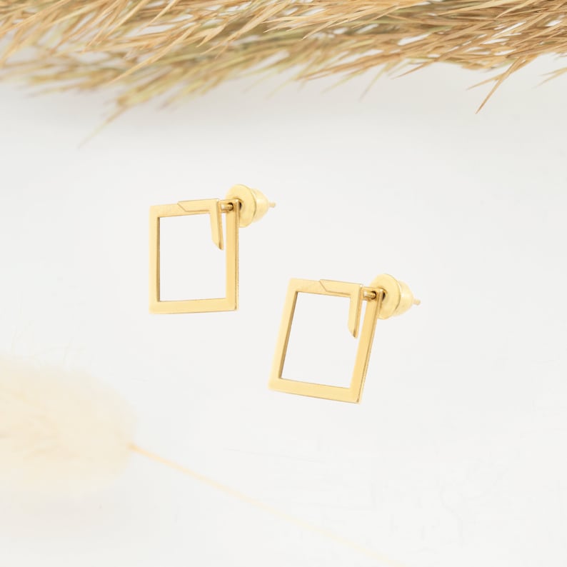 Ear Jacket Earrings - Square Earring