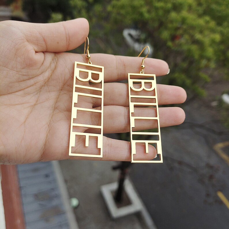 Name Dangle Earrings