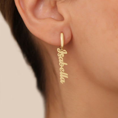 Name Earrings • Script Earrings