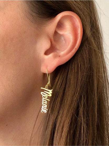 Dangling Name Earrings