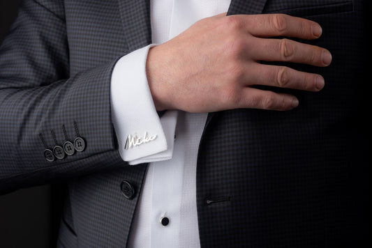 Customized Wedding Cufflinks - Personalized Groom