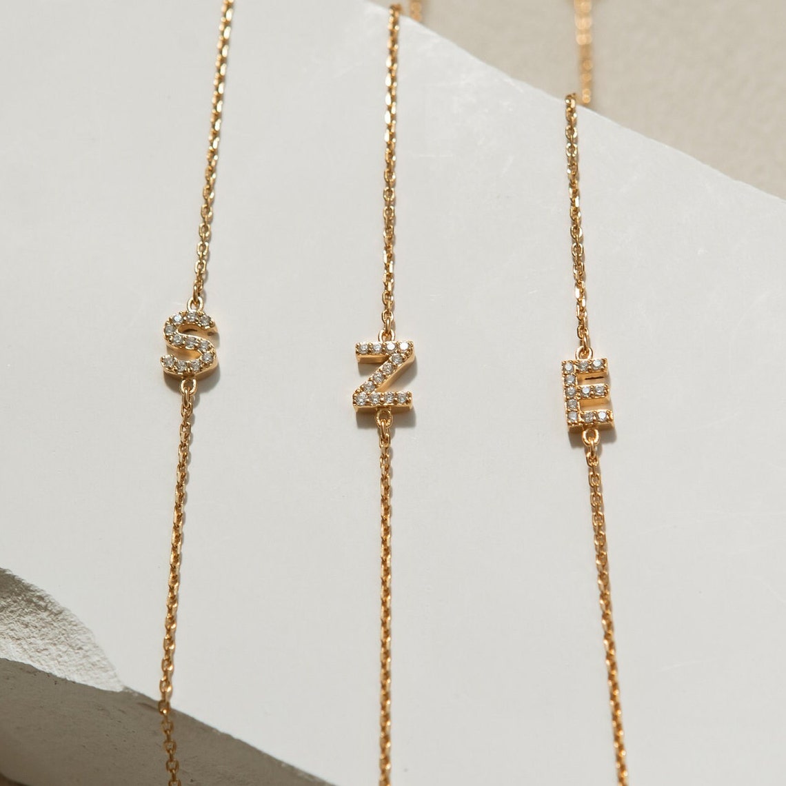 INITIAL ZIRCONIC BRACELET