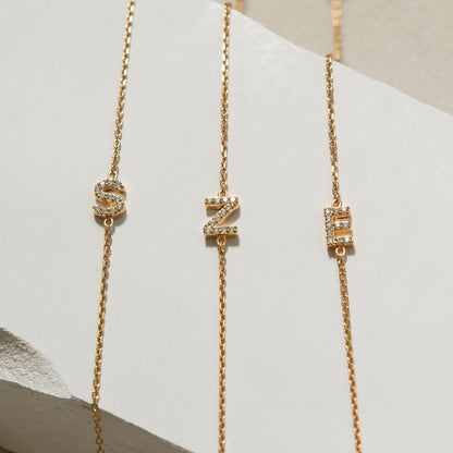 INITIAL ZIRCONIC BRACELET