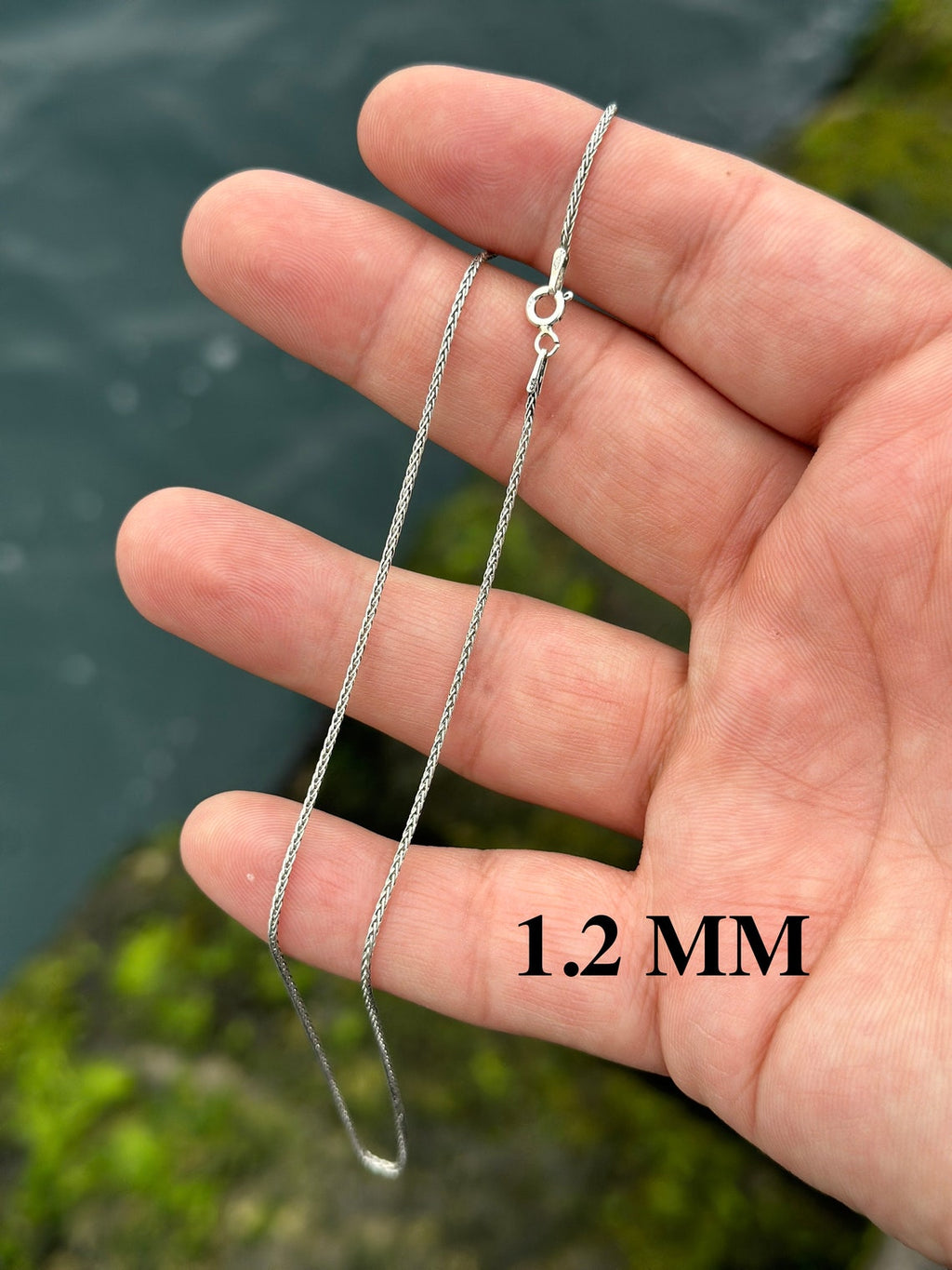 Thin Foxtail Necklace, Bali Chain, Oxidized Necklace, Antique Chain silver 1.2MM
