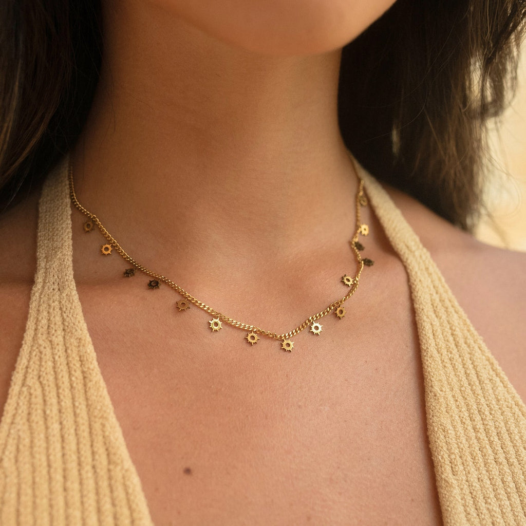 (BUY ONE GET ONE FREE)Necklace with round discs • Stainless steel chain