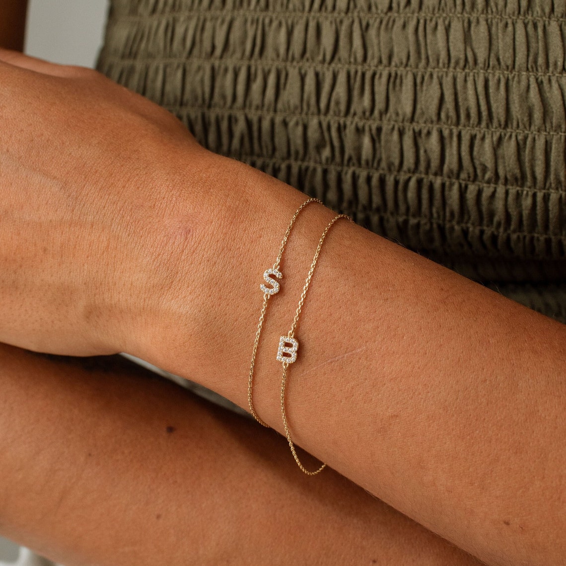 INITIAL ZIRCONIC BRACELET