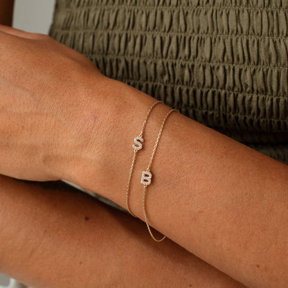 INITIAL ZIRCONIC BRACELET