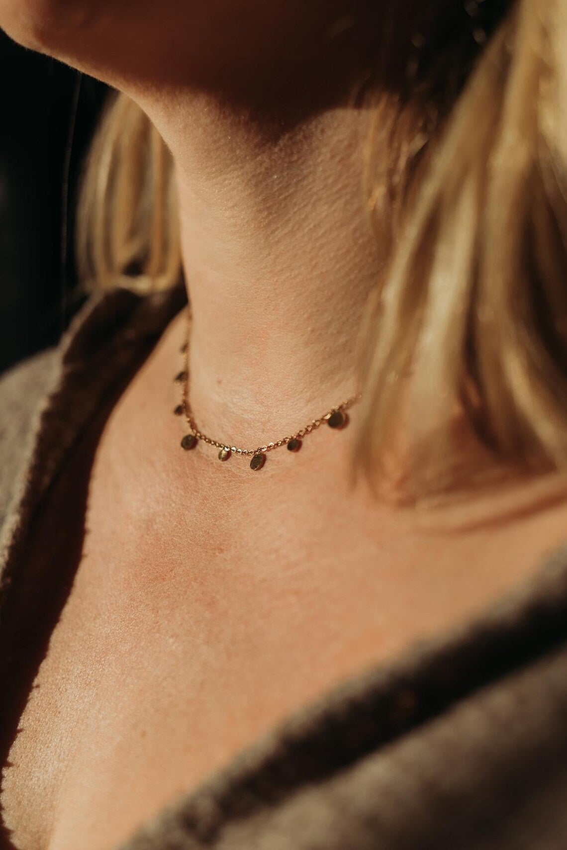 (BUY ONE GET ONE FREE)Necklace with round discs • Stainless steel chain