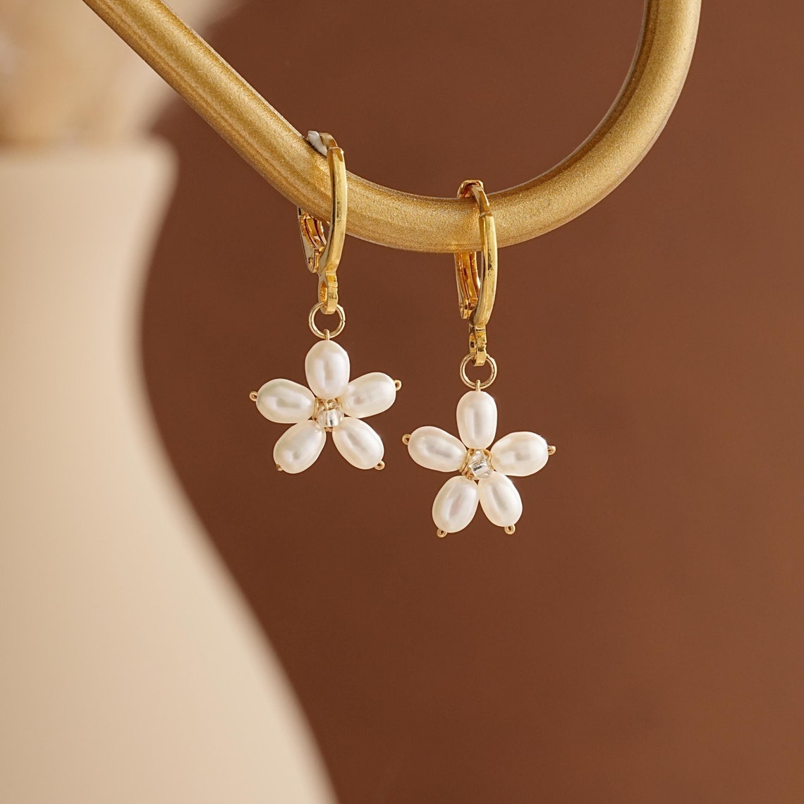 Silver Freshwater Pearl Earrings (Pack Of 5)
