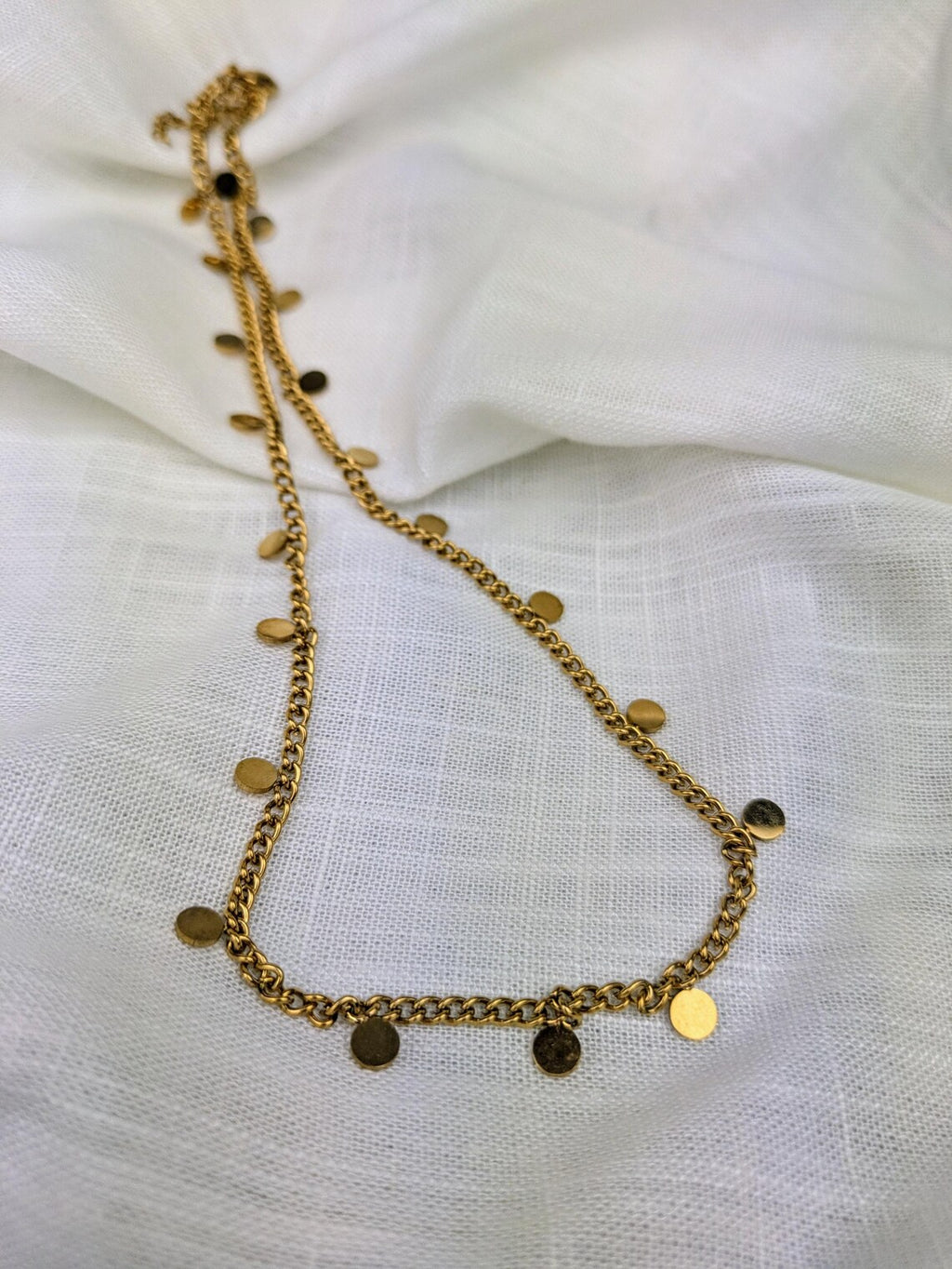 (BUY ONE GET ONE FREE)Necklace with round discs • Stainless steel chain