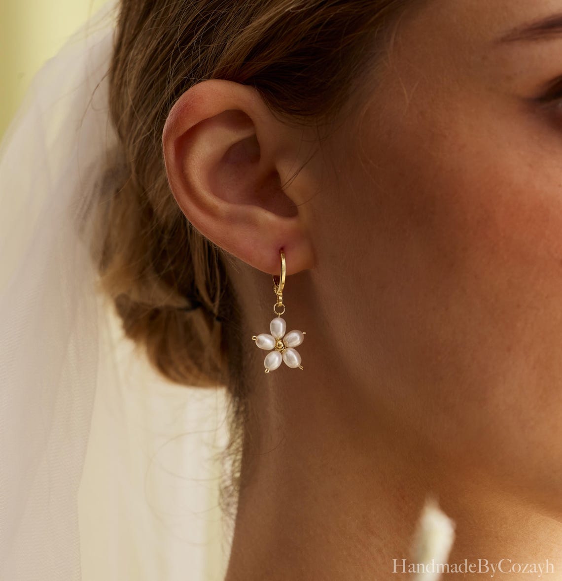 Silver Freshwater Pearl Earrings (Pack Of 5)