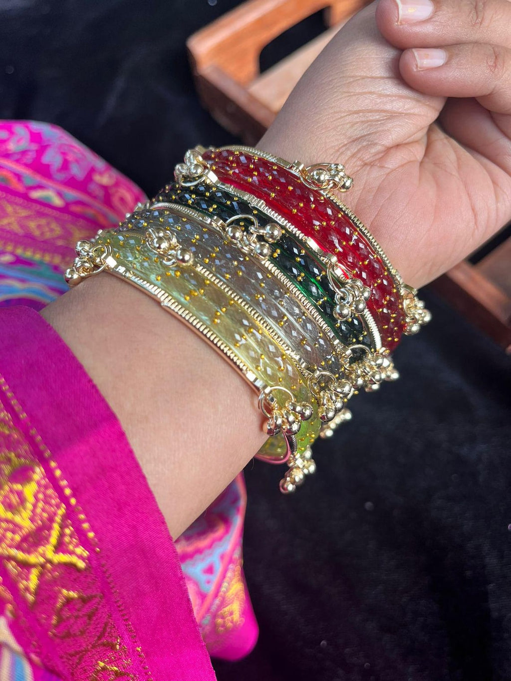 Raindrop Original Kashmiri Glass Bangles Set