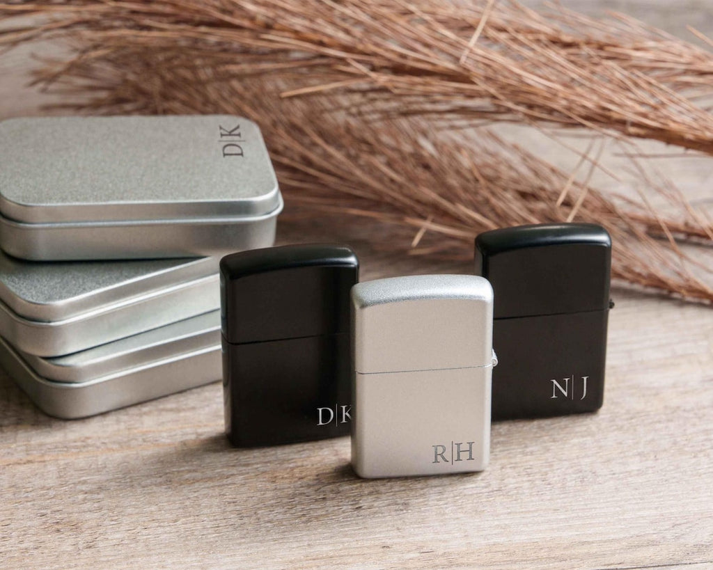 Personalized Lighter, Monogram Lighter, Best Man Gift, Black Lighter, Engraved Lighter, Custom Cigar Lighter, Gifts For Dad, Groomsman Gifts