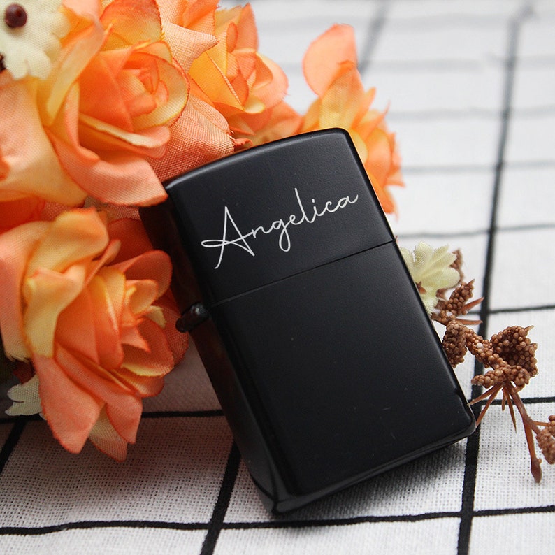 Personalized Lighter, Monogram Lighter, Best Man Gift, Black Lighter, Engraved Lighter, Custom Cigar Lighter, Gifts For Dad, Groomsman Gifts