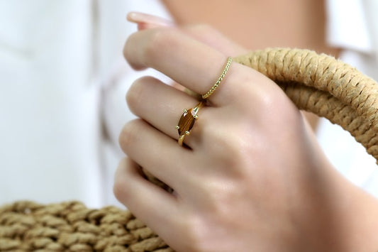 Tiger's Eye Cocktail Ring