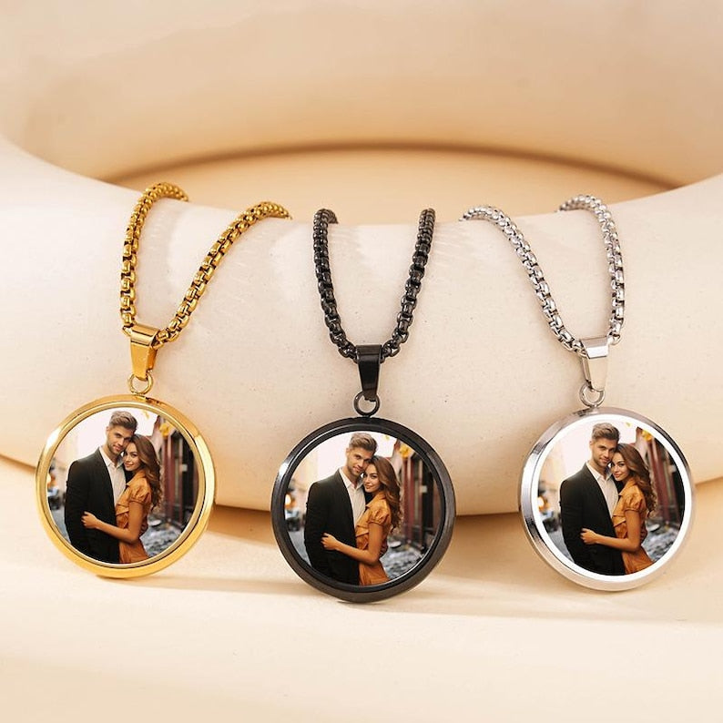 Heat-Activated Photo Necklace, Hidden Your Photo