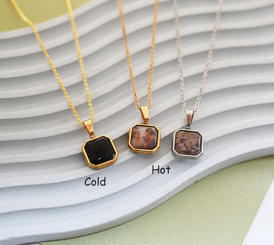 Heat-Activated Photo Necklace, Hidden Your Photo