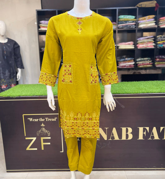 Lawn Embroidered Two Piece Kurti GL7001