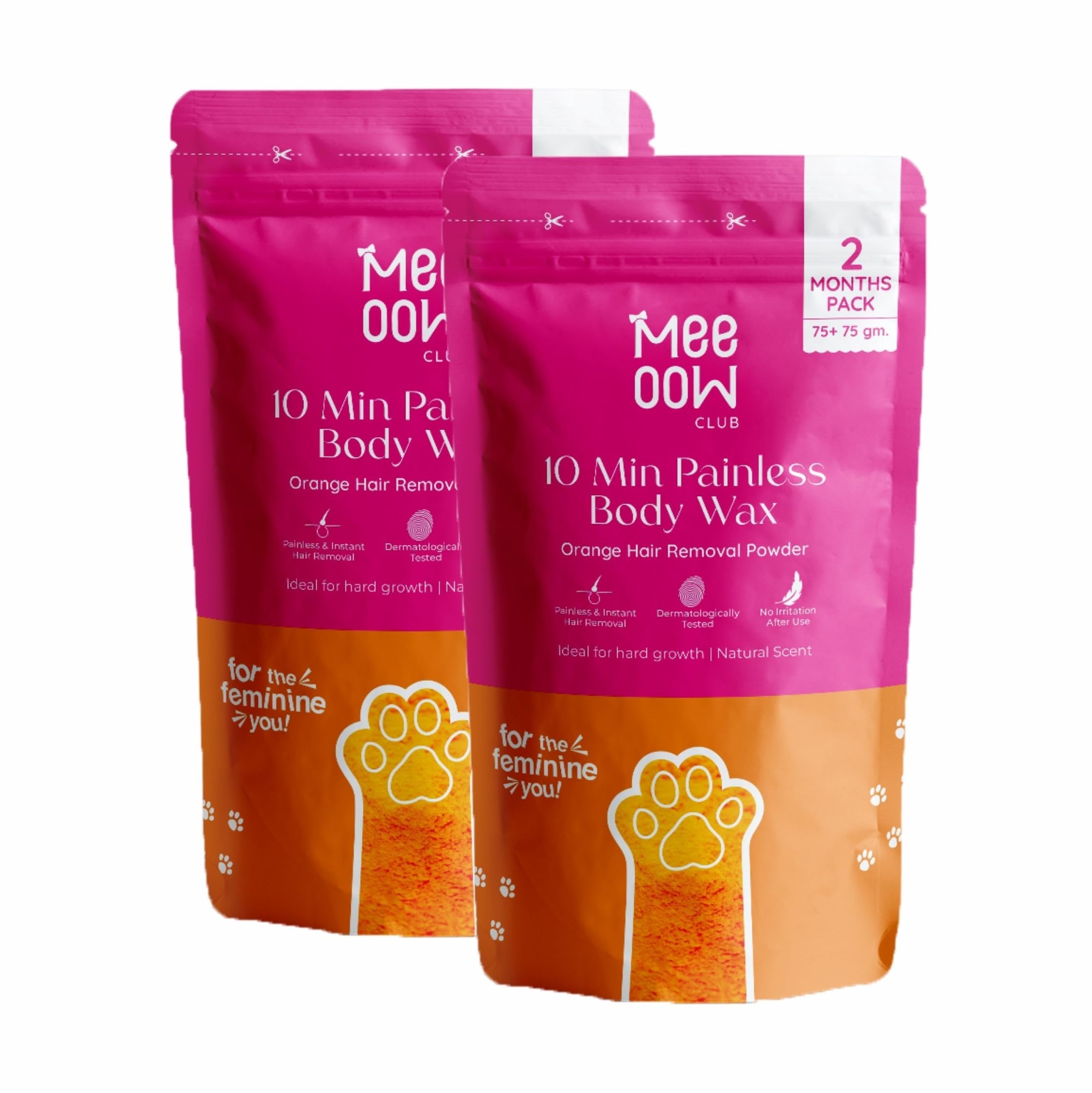 Meow Club 10-Min Painless Body Wax Powder with Spoon - 100g