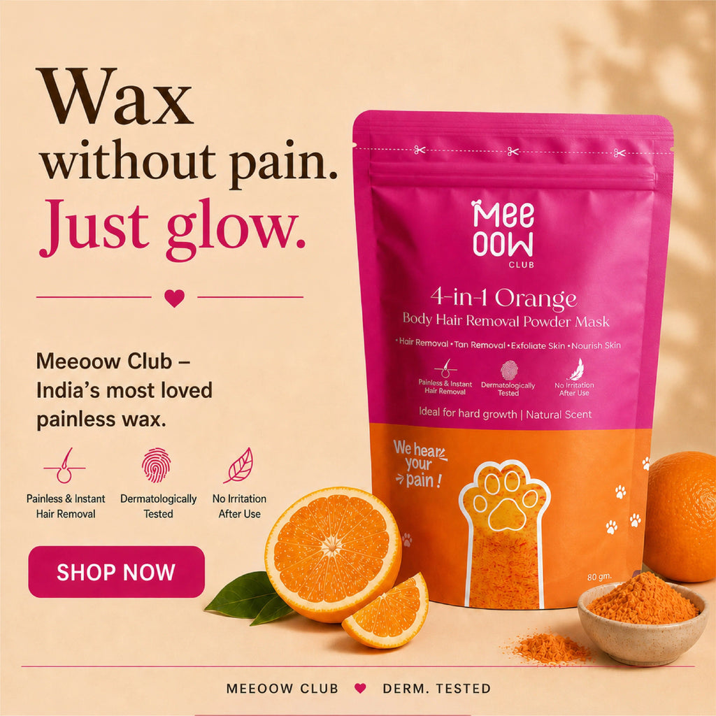 Meow Club 10-Min Painless Body Wax Powder with Spoon - 100g