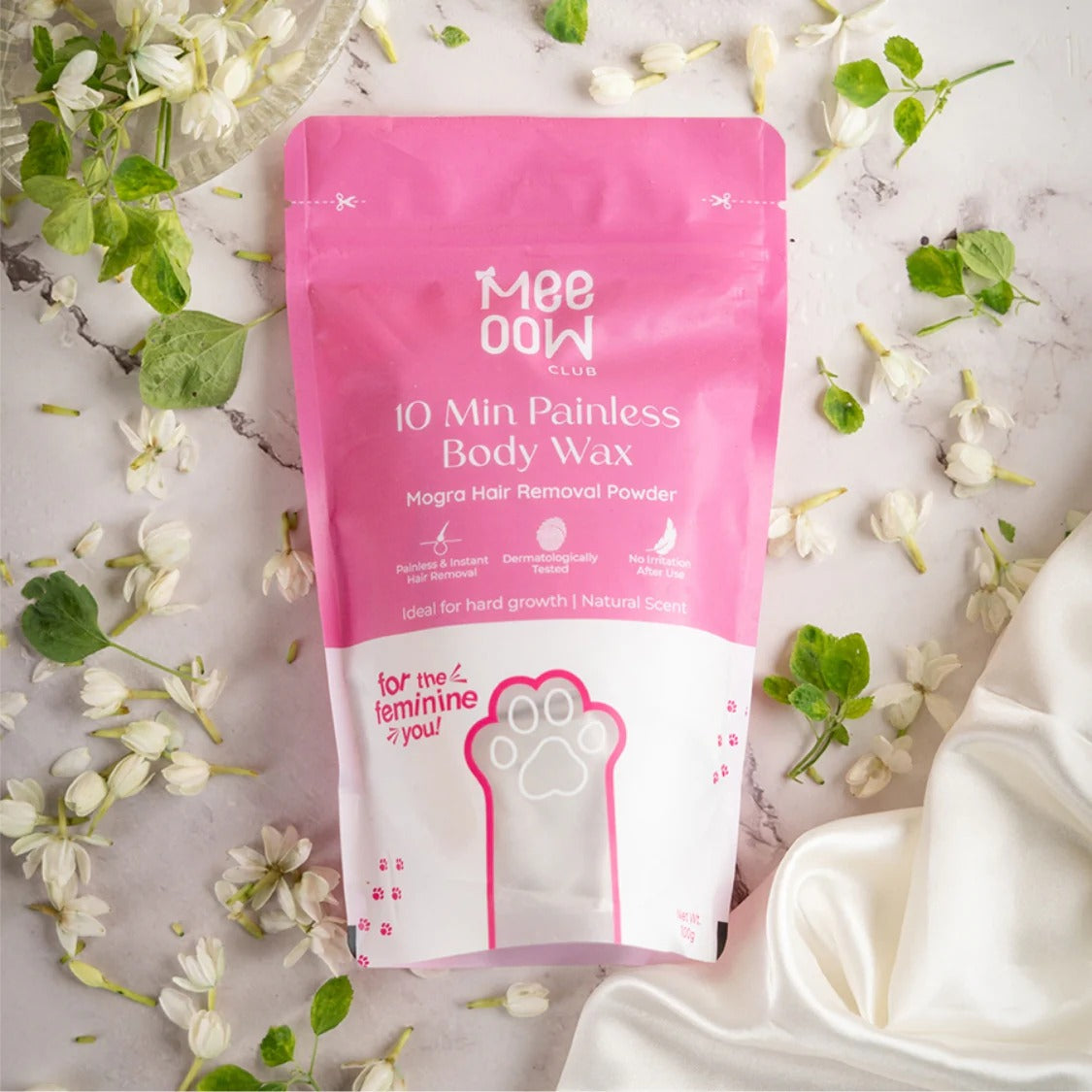 Meow Club 10-Min Painless Body Wax Powder with Spoon - 100g