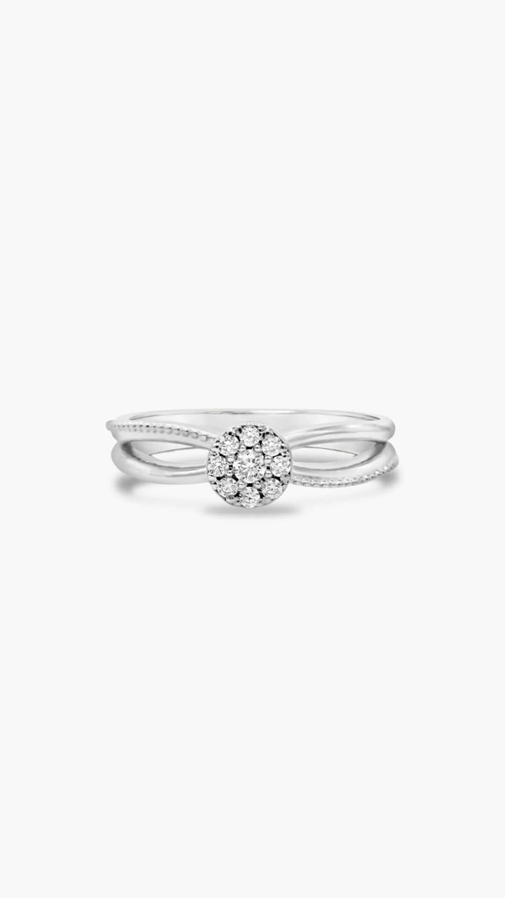 Zircon Centered Cut Ring