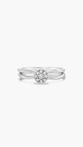 Zircon Centered Cut Ring