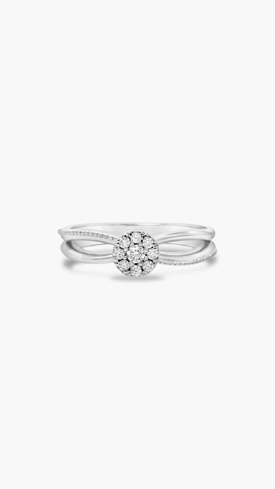 Zircon Centered Cut Ring