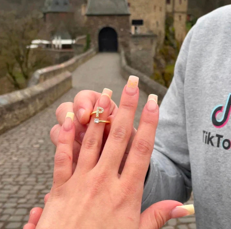 INITIAL ZIRCONIC ALPHABET RING