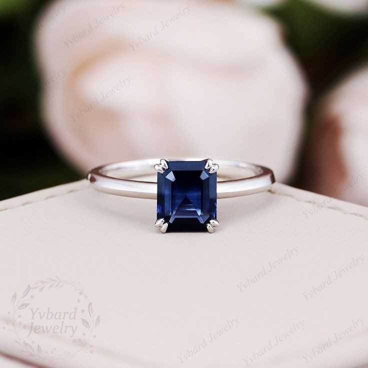 Blue Cut Stone 925 Silver Ring