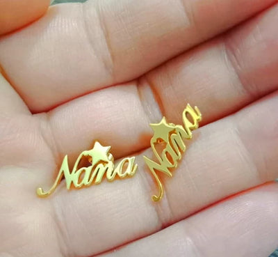 Cute Star Name Earrings For Women Girl