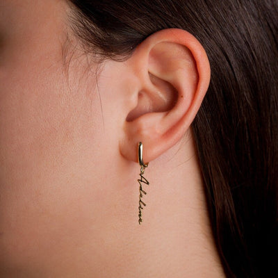 Customized Vertical Name Earring